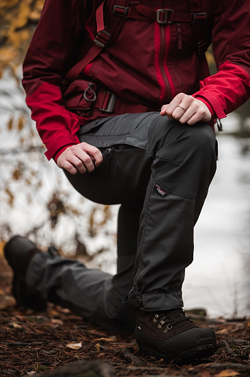 Брюки женские Lundhags Authentic II Short Wide Granite/Charcoal - Фото 4 большая