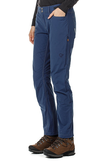 Брюки женские Norrona Svalbard Light Cotton Indigo Night - Фото 2 большая