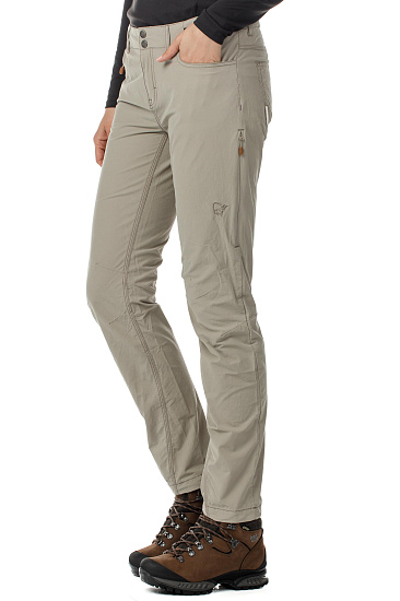 Брюки женские Norrona Svalbard Light Cotton Sandstone - Фото 6 большая