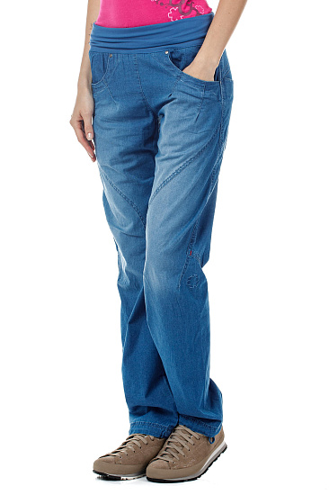 Брюки женские Ocun Noya Jeans Middle Blue - Фото 5 большая