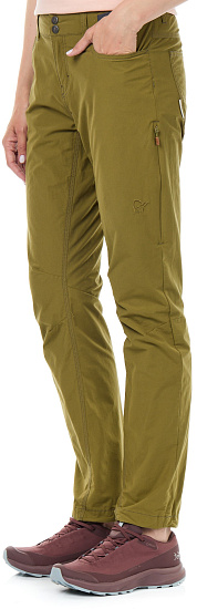 Брюки женские Norrona Svalbard Light Cotton Olive Drab - Фото 2 большая