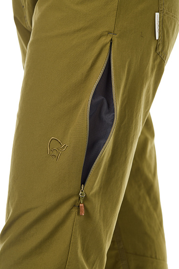 Брюки женские Norrona Svalbard Light Cotton Olive Drab - Фото 5 большая
