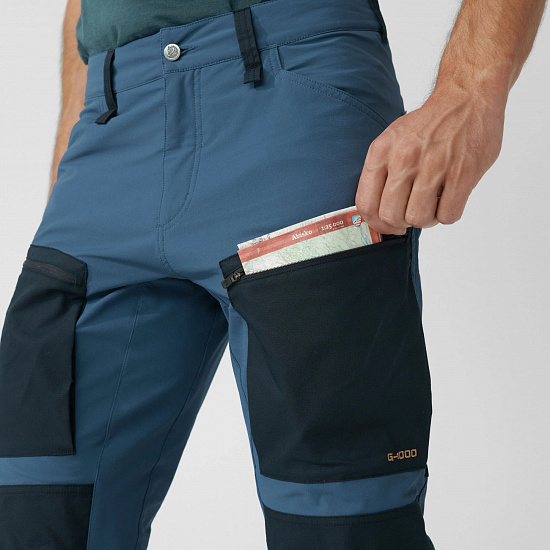 Брюки мужские Fjallraven Keb Agile Short Indigo Blue/Dark Navy - Фото 11 большая