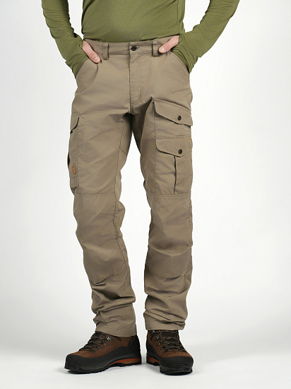 Брюки мужские Fjallraven Barents Pro Suede Brown - Фото 5 большая