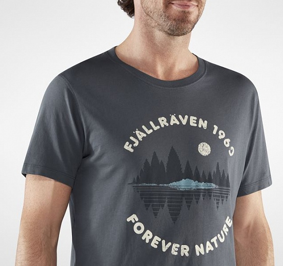 Футболка мужская Fjallraven Forest Mirror Navy - Фото 3 большая