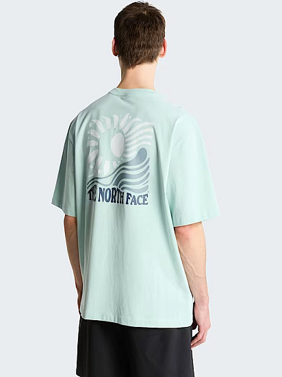 Футболка мужская The North Face Sun Oversize Graphic Opal Frost - Фото 4 большая