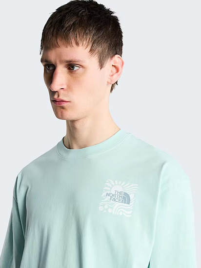 Футболка мужская The North Face Sun Oversize Graphic Opal Frost - Фото 6 большая