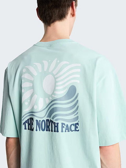 Футболка мужская The North Face Sun Oversize Graphic Opal Frost - Фото 7 большая