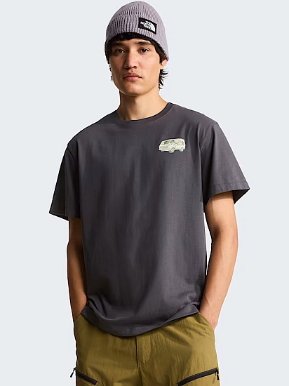 Футболка мужская The North Face Van Life Relaxed Graphic Anthracite Grey - Фото 3 большая