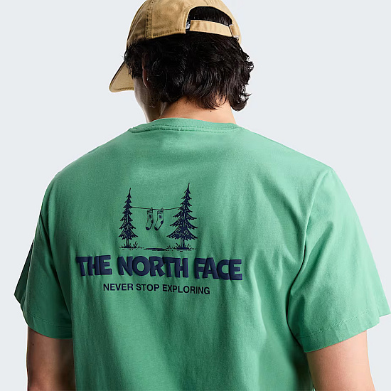 Футболка мужская The North Face Camping Relaxed Graphic Dimmed Algae - Фото 7 большая