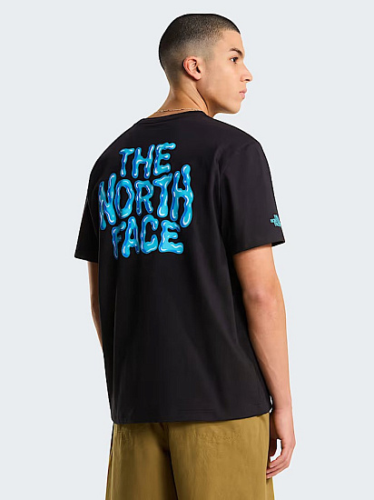 Футболка мужская The North Face Drip Logo Relaxed Graphic Tnf Black - Фото 4 большая