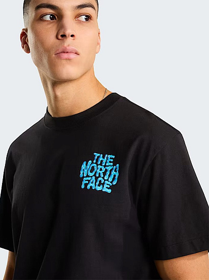 Футболка мужская The North Face Drip Logo Relaxed Graphic Tnf Black - Фото 6 большая