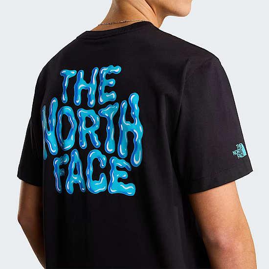 Футболка мужская The North Face Drip Logo Relaxed Graphic Tnf Black - Фото 7 большая
