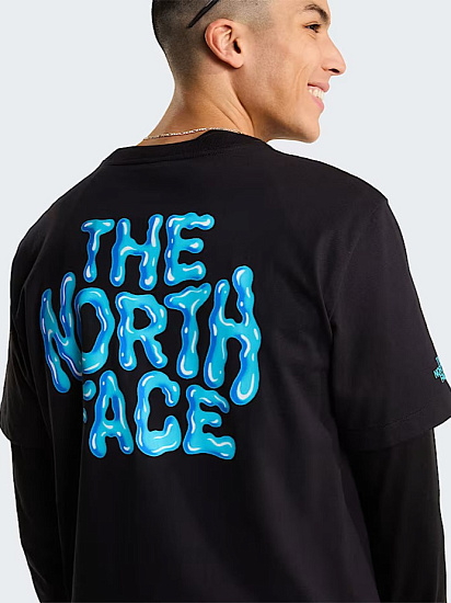 Футболка мужская The North Face Drip Logo Relaxed Graphic Tnf Black - Фото 9 большая