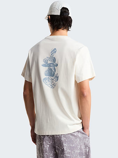 Футболка мужская The North Face Stones Relaxed Graphic White Dune - Фото 4 большая