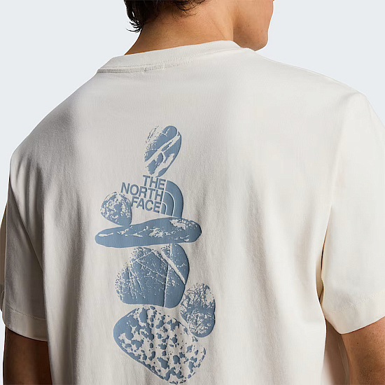 Футболка мужская The North Face Stones Relaxed Graphic White Dune - Фото 6 большая