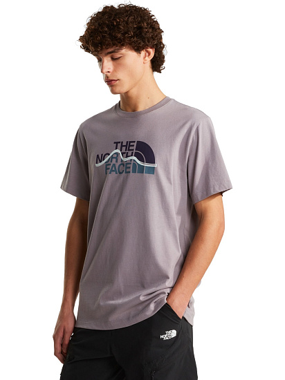 Футболка мужская The North Face Mountain Line Regular Graphic Transcendent Grey - Фото 3 большая