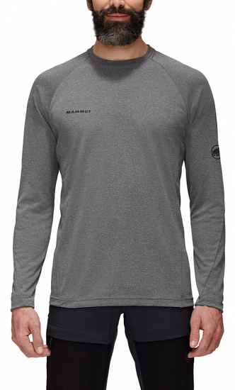 Футболка мужская Mammut Aegility LS Phantom Melange - Фото 2 большая