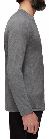 Футболка мужская Mammut Aegility LS Phantom Melange - Фото 4 большая