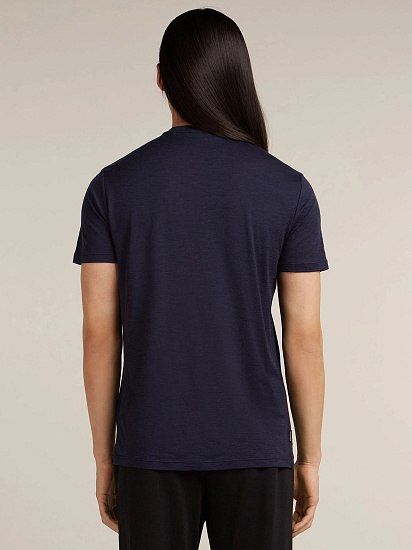 Футболка мужская Icebreaker 150 TL Massif Midnight Navy - Фото 3 большая