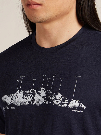 Футболка мужская Icebreaker 150 TL Massif Midnight Navy - Фото 5 большая