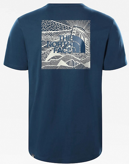 Футболка мужская The North Face S/S Redbox Celebration Tee Monterey Blue - Фото 2 большая
