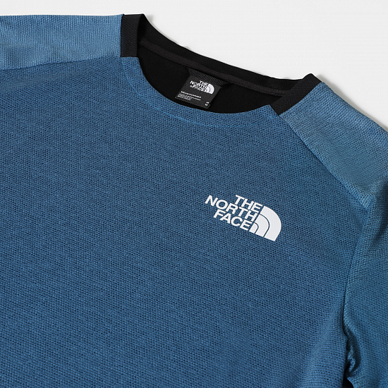 Футболка мужская The North Face Ma Banff Blue Dark Heather-Tnf Black - Фото 2 большая