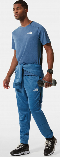 Футболка мужская The North Face Ma Banff Blue Dark Heather-Tnf Black - Фото 8 большая