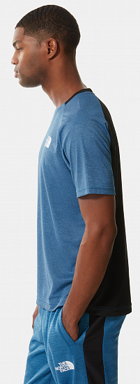 Футболка мужская The North Face Ma Banff Blue Dark Heather-Tnf Black - Фото 9 большая