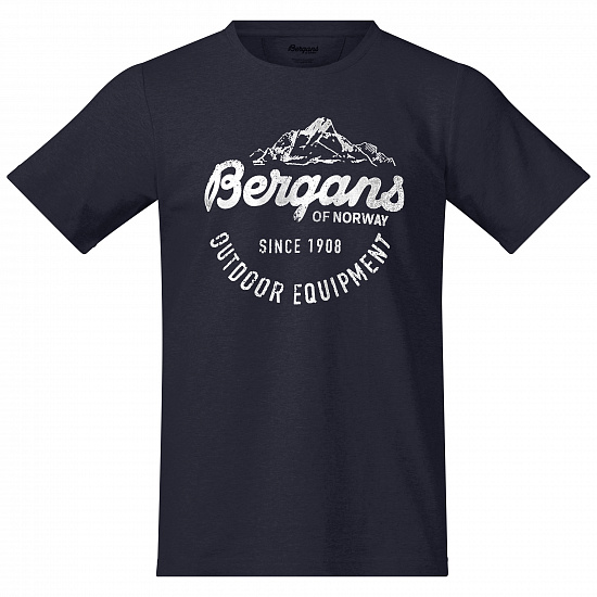 Футболка мужская Bergans Classic Tee Dk Navy/White - Фото 1 большая