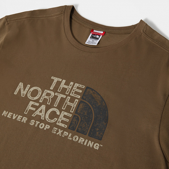 Футболка мужская The North Face Rust 2 SS Military Olive - Фото 2 большая
