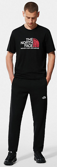 Футболка мужская The North Face Rust 2 SS TNF Black/Brilliant Coral - Фото 6 большая