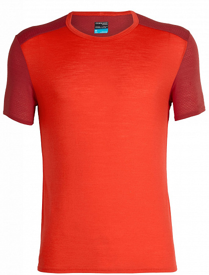 Футболка мужская Icebreaker Amplify SS Crewe Chili Red/Sienna - Фото 1 большая