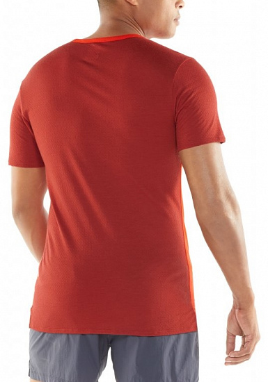 Футболка мужская Icebreaker Amplify SS Crewe Chili Red/Sienna - Фото 3 большая