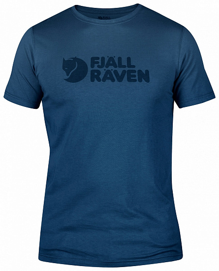 Футболка мужская Fjallraven Logo T-shirt Uncle Blue - Фото 1 большая