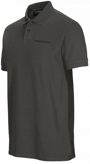 Поло мужское Peak Performance Moment Polo Black Olive - Фото 5 большая