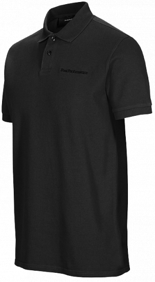 Поло мужское Peak Performance Moment Polo Black - Фото 2 большая
