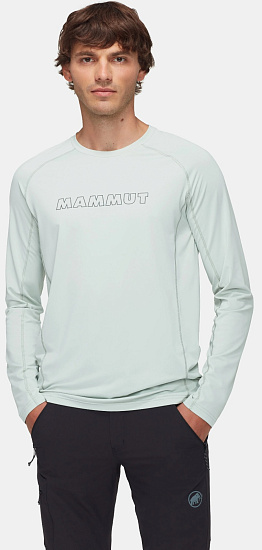 Лонгслив мужской Mammut Selun FL Logo Silver Sage - Фото 2 большая