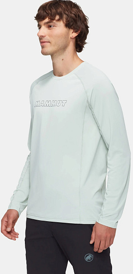 Лонгслив мужской Mammut Selun FL Logo Silver Sage - Фото 3 большая