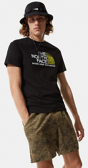 Футболка мужская The North Face S/S Rust 2 Tee TNF Black/TNF White - Фото 3 большая