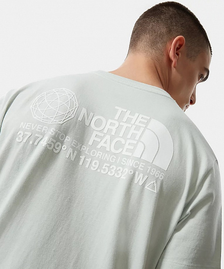 Футболка мужская The North Face Logo Plus Tee Green Mistery - Фото 3 большая