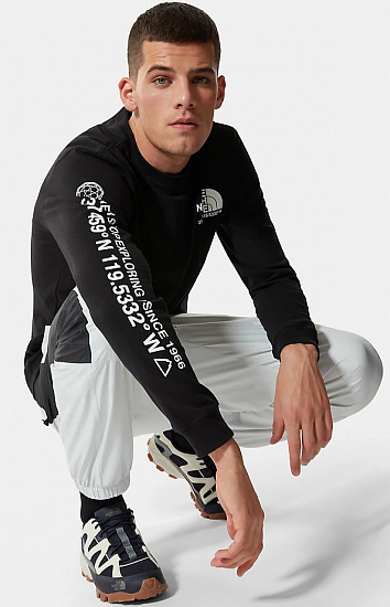 Футболка мужская The North Face Logo Plus LS Tee Black - Фото 7 большая