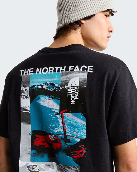 Футболка мужская The North Face Apex '75 Collage Relaxed Tnf Black - Фото 6 большая