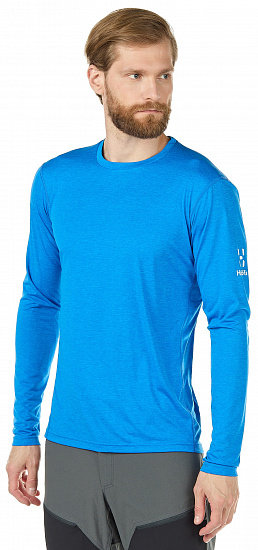 Футболка мужская Haglofs Ridge LS Tee Storm Blue - Фото 2 большая