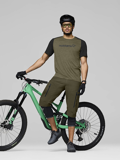 Футболка мужская Norrona Fjora Equaliser Lightweight Olive Night - Фото 7 большая