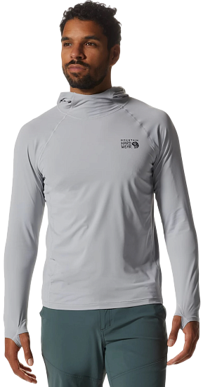 Лонгслив мужской Mountain Hardwear Crater Lake Hoody Glacial - Фото 1 большая