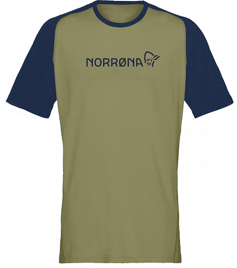 Футболка мужская Norrona Fjora Equaliser Lightweight Olive Drab/Indigo Night - Фото 1 большая