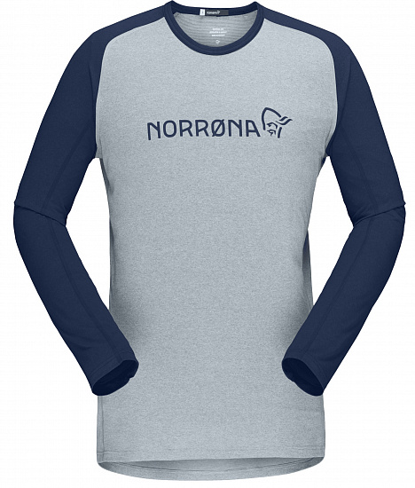 Футболка мужская Norrona Fjora Equaliser Lightweight LS Drizzle/Indigo Night - Фото 1 большая