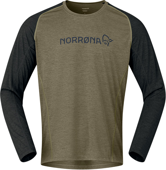 Лонгслив мужской Norrona Fjora Equaliser Lightweight LS Olive Night - Фото 1 большая