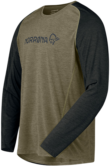 Лонгслив мужской Norrona Fjora Equaliser Lightweight LS Olive Night - Фото 2 большая